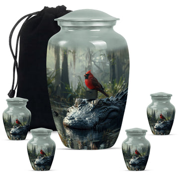 Large Urn With 4 Keepsake Urn