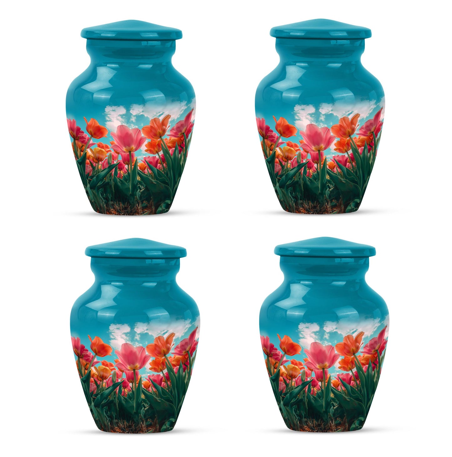 Tulip Theme 3 Inch Keepsake Pack of 4