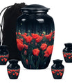Tulip Theme Large Urn With 4 Keepsake Urn