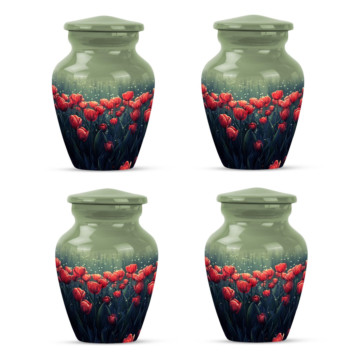 Tulip Theme 3 Inch Keepsake Pack of 4
