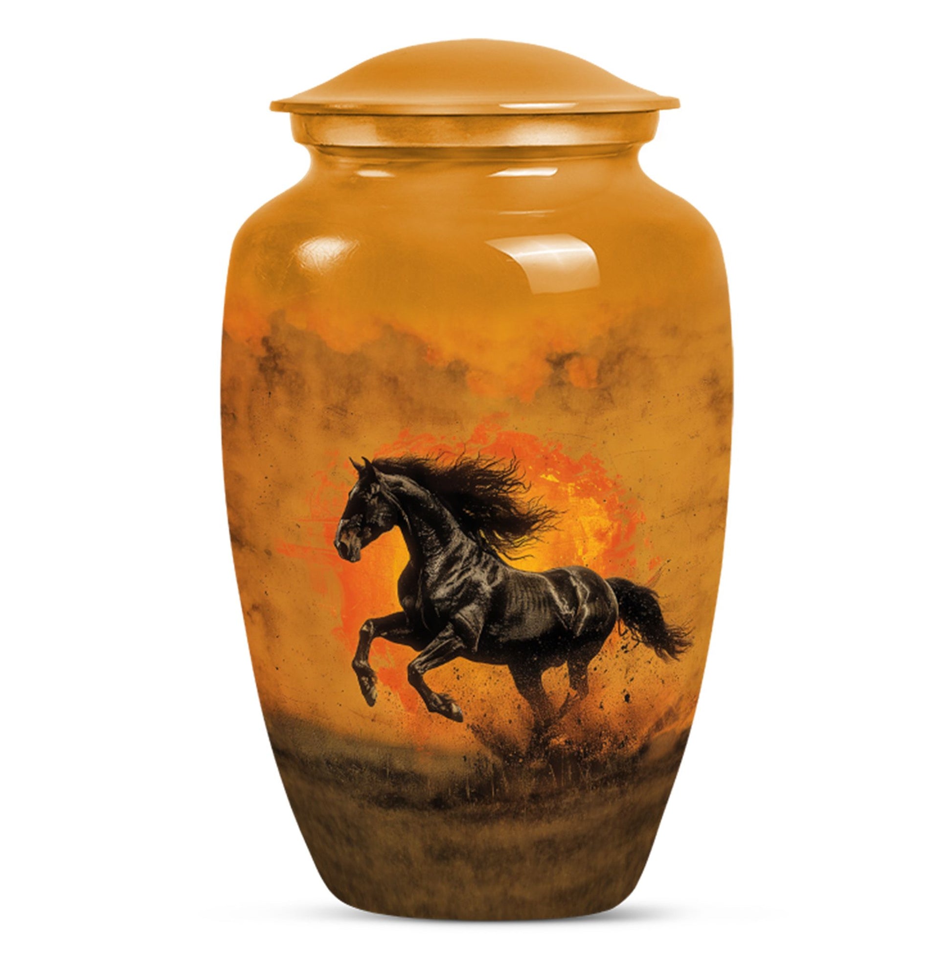 Horse Theme Large Urn 10 Inch