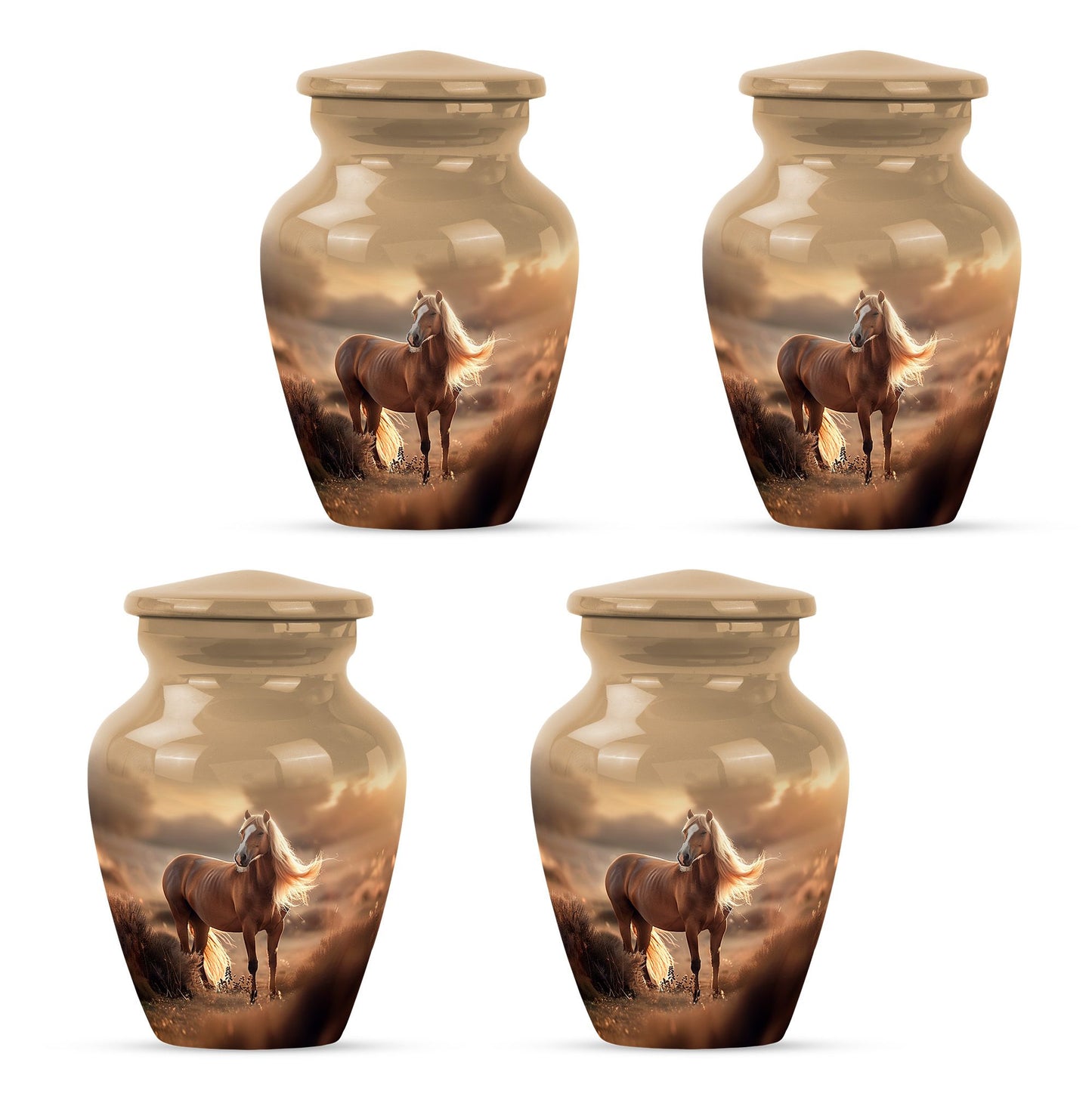 Horse Theme 3 Inch Keepsake Pack of 4