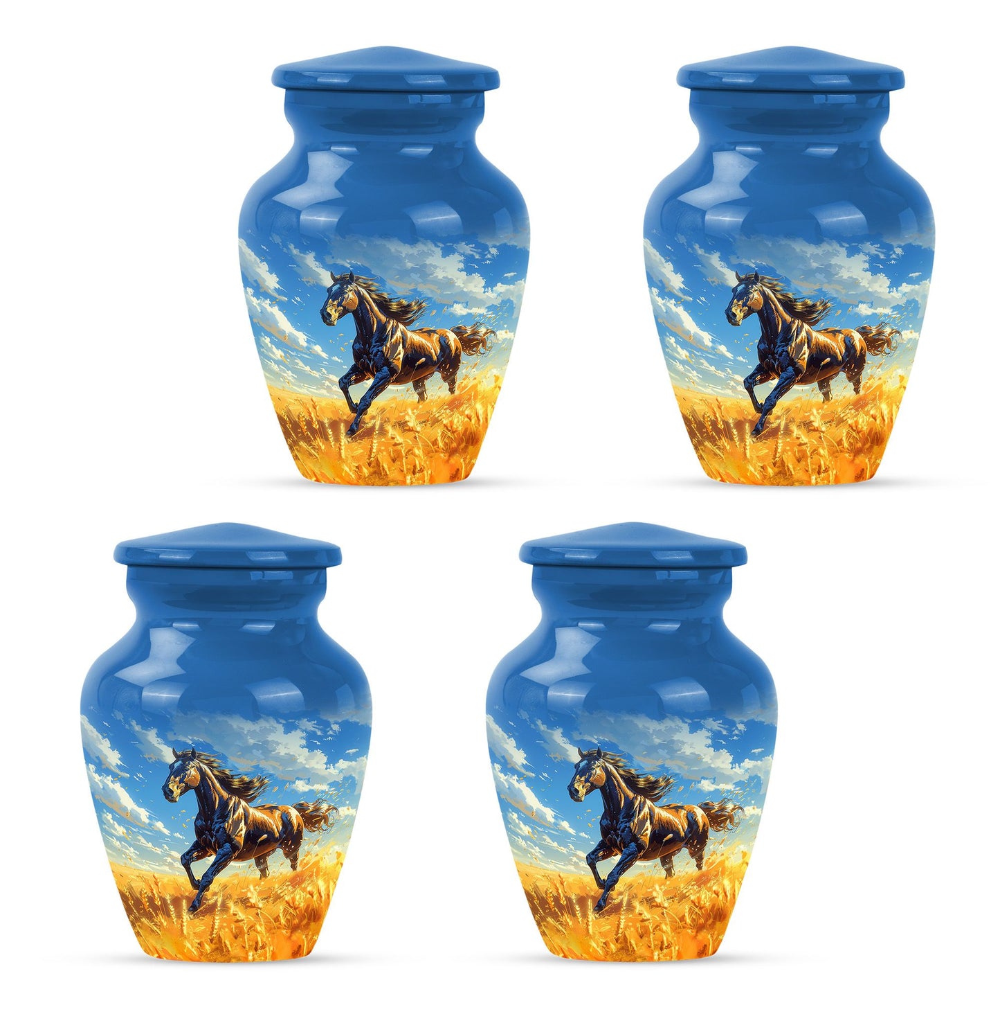 Horse Theme 3 Inch Keepsake Pack of 4