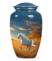 Horse Theme Large Urn 10 Inch