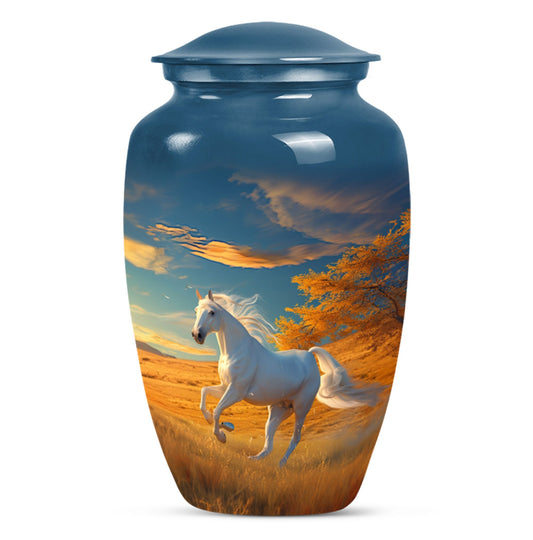 Horse Theme Large Urn 10 Inch