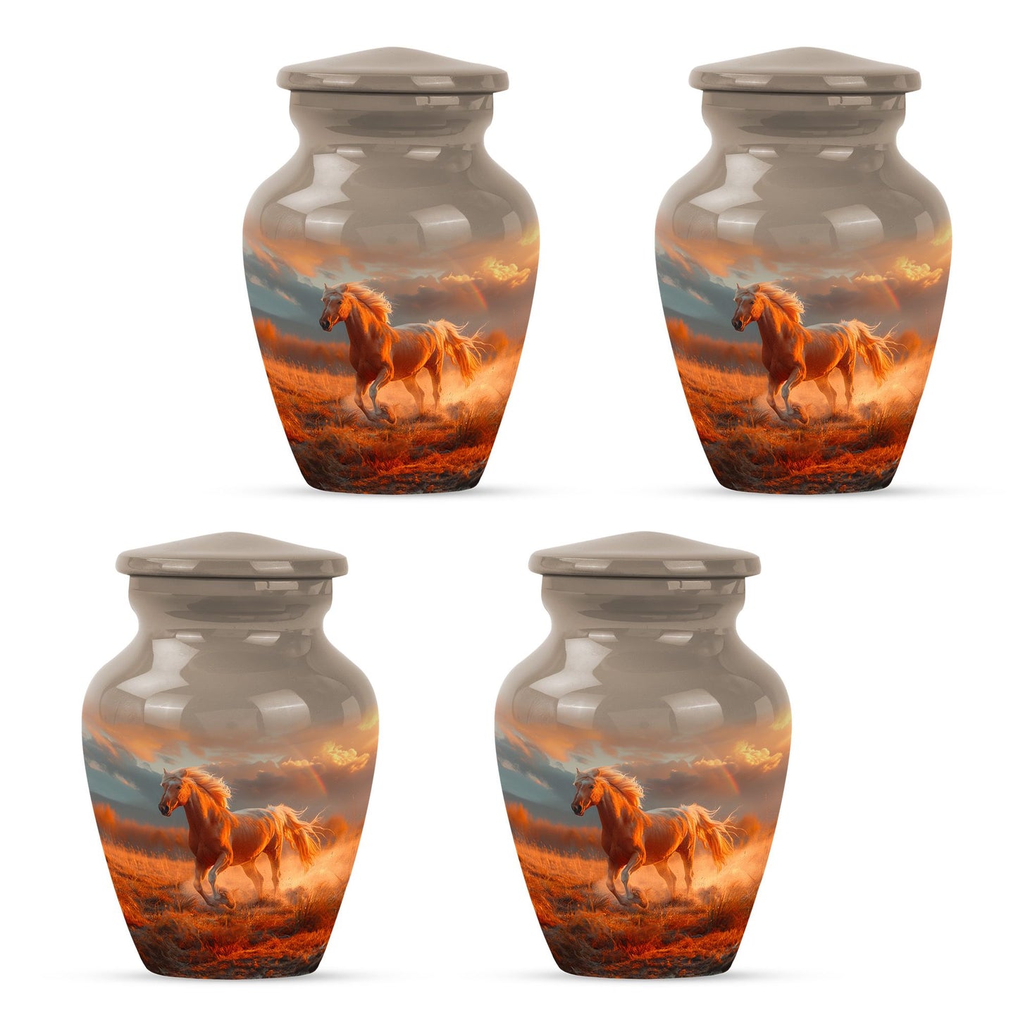 Horse Theme 3 Inch Keepsake Pack of 4