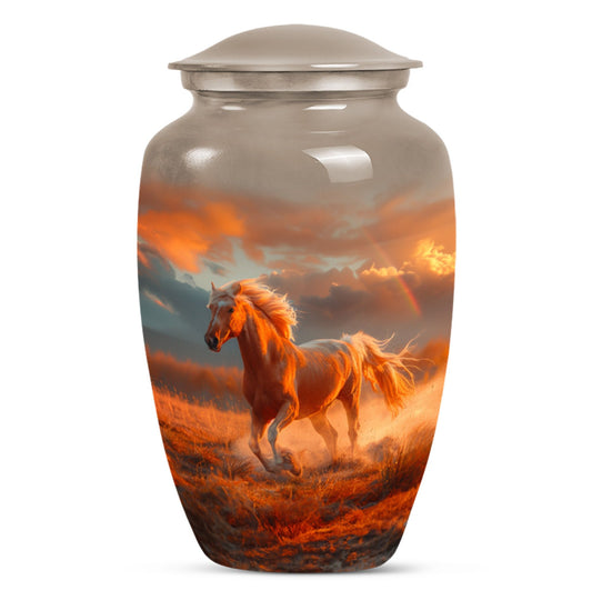 Horse Theme Large Urn 10 Inch