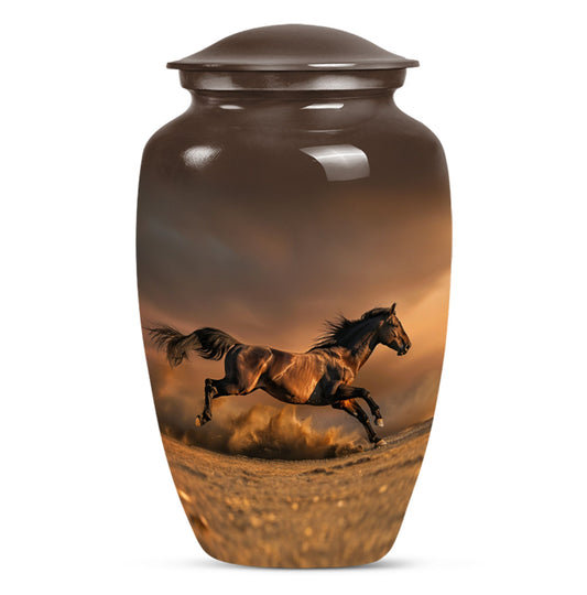 Horse Theme Large Urn 10 Inch