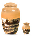 Fishing Theme Large Urn With 1 Keepsake Urn