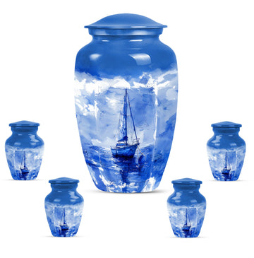 Large Urn With 4 Keepsake Urn