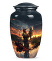 Fishing Theme Large Urn 10 Inch