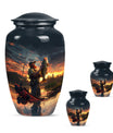 Fishing Theme Large Urn With 2 Keepsake Urn