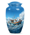 Fishing Theme Large Urn 10 Inch