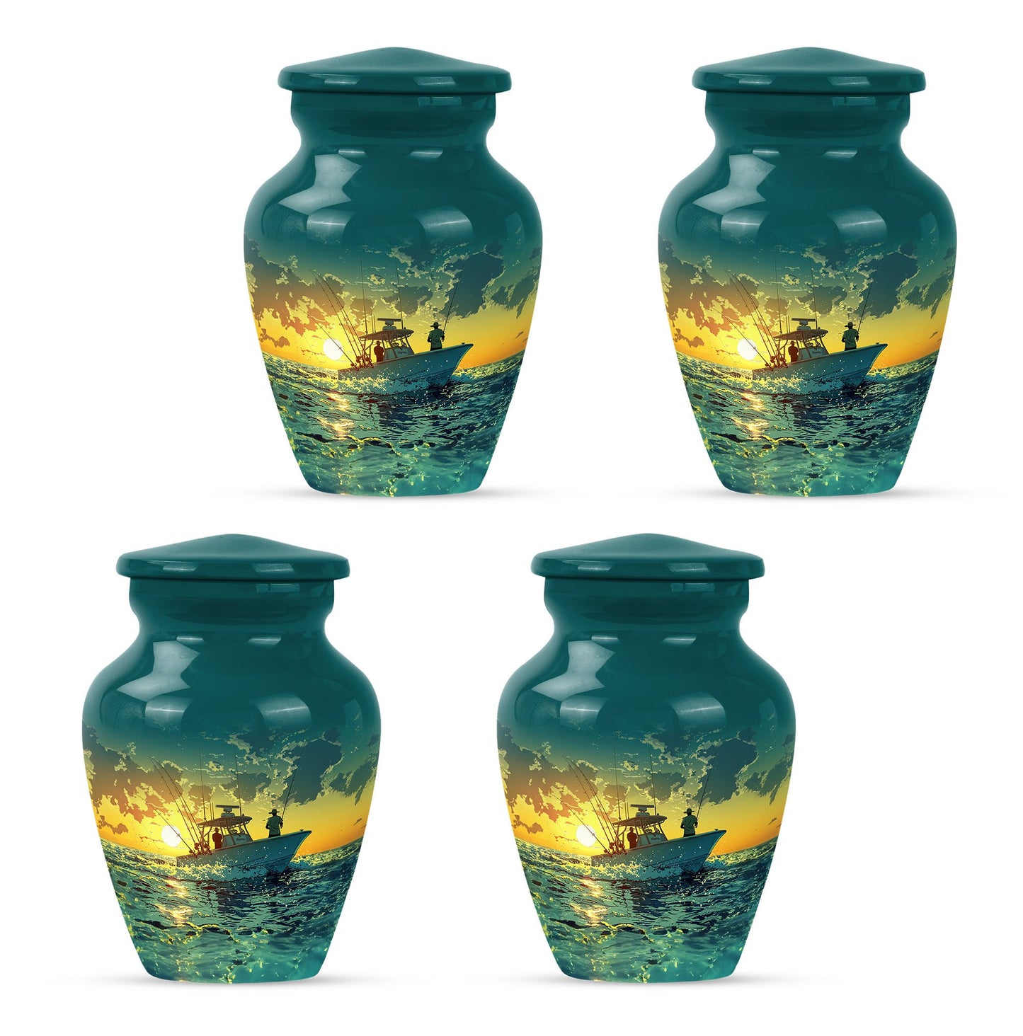 Fishing Theme 3 Inch Keepsake Pack of 4