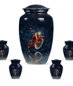 Fishing Theme Large Urn With 4 Keepsake Urn