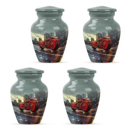 Motorcycle Theme 3 Inch Keepsake Pack of 4