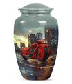 Motorcycle Theme Large Urn 10 Inch