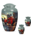Motorcycle Theme Large Urn With 2 Keepsake Urn