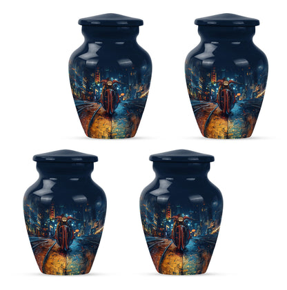 Motorcycle Theme 3 Inch Keepsake Pack of 4