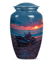 Motorcycle Theme Large Urn 10 Inch