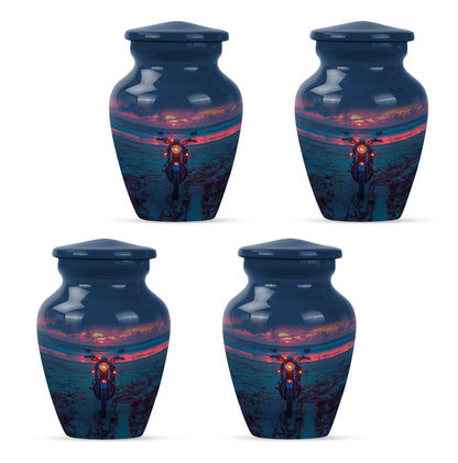Motorcycle Theme 3 Inch Keepsake Pack of 4