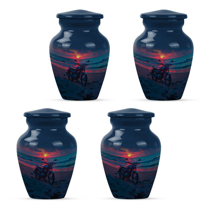 Motorcycle Theme 3 Inch Keepsake Pack of 4