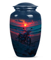 Motorcycle Theme Large Urn 10 Inch