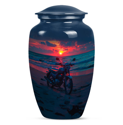 Motorcycle Theme Large Urn 10 Inch