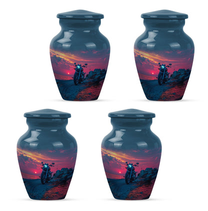 Motorcycle Theme 3 Inch Keepsake Pack of 4