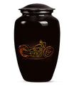 Motorcycle Theme Large Urn 10 Inch