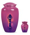 Motorcycle Theme Large Urn With 1 Keepsake Urn