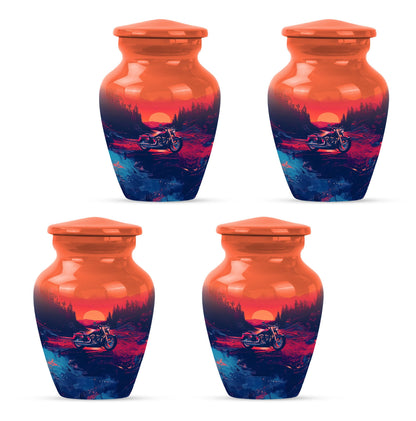 Motorcycle Theme 3 Inch Keepsake Pack of 4