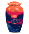 Motorcycle Theme Large Urn 10 Inch