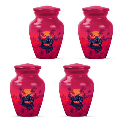 Motorcycle Theme 3 Inch Keepsake Pack of 4