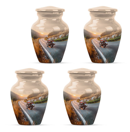 Motorcycle Theme 3 Inch Keepsake Pack of 4