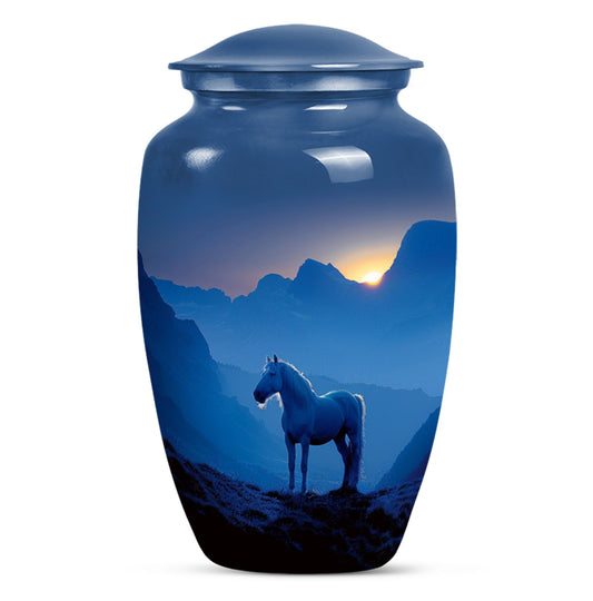 Horse Theme Large Urn 10 Inch