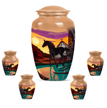 Large Urn With 4 Keepsake Urn