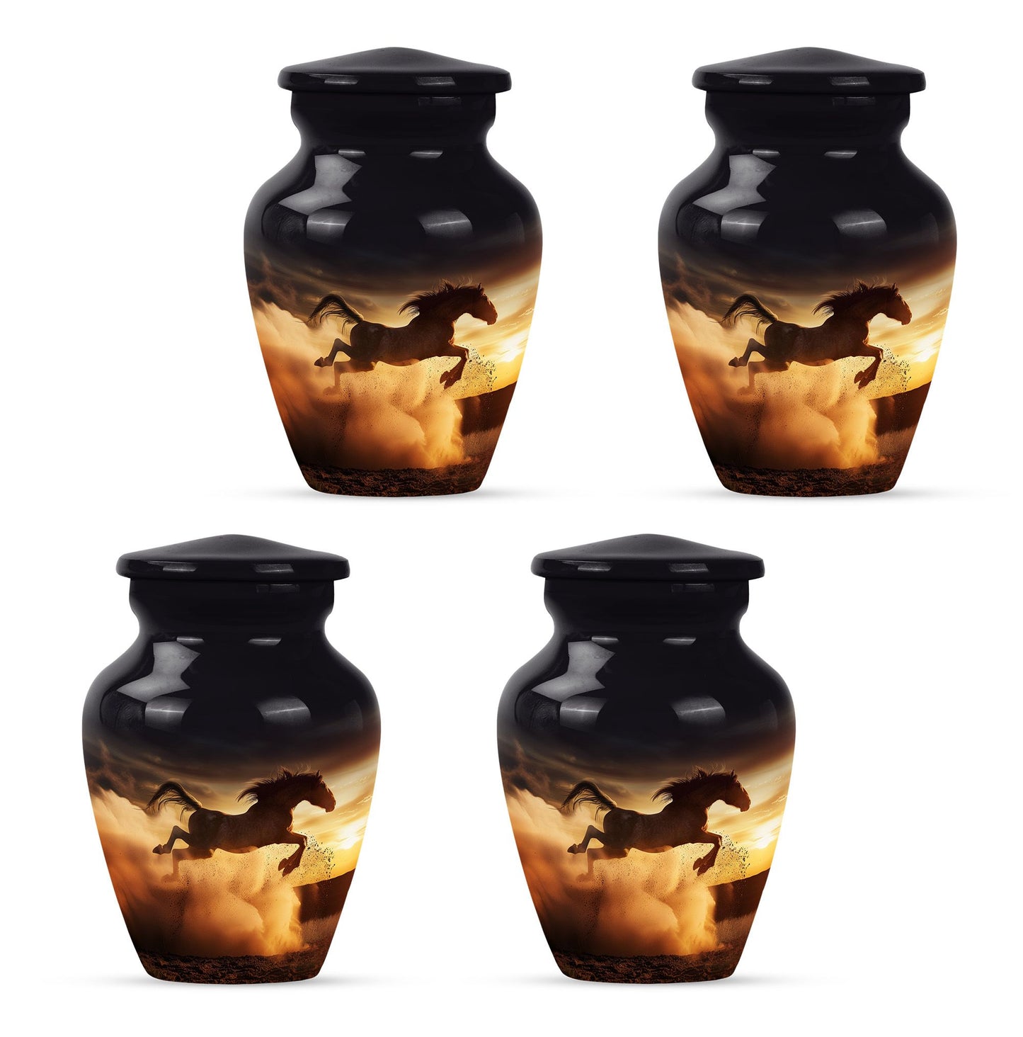 Horse Theme 3 Inch Keepsake Pack of 4
