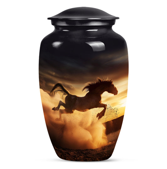 Horse Theme Large Urn 10 Inch