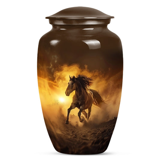 Horse Theme Large Urn 10 Inch