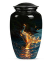 Peacock Theme Large Urn 10 Inch