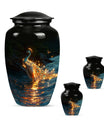 Peacock Theme Large Urn With 2 Keepsake Urn