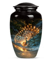 Peacock Theme Large Urn 10 Inch