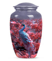 Peacock Theme Large Urn 10 Inch