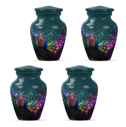 Peacock Theme 3 Inch Keepsake Pack of 4