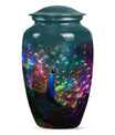 Peacock Theme Large Urn 10 Inch