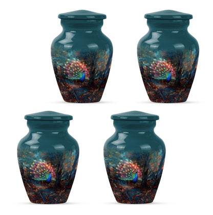 Peacock Theme 3 Inch Keepsake Pack of 4