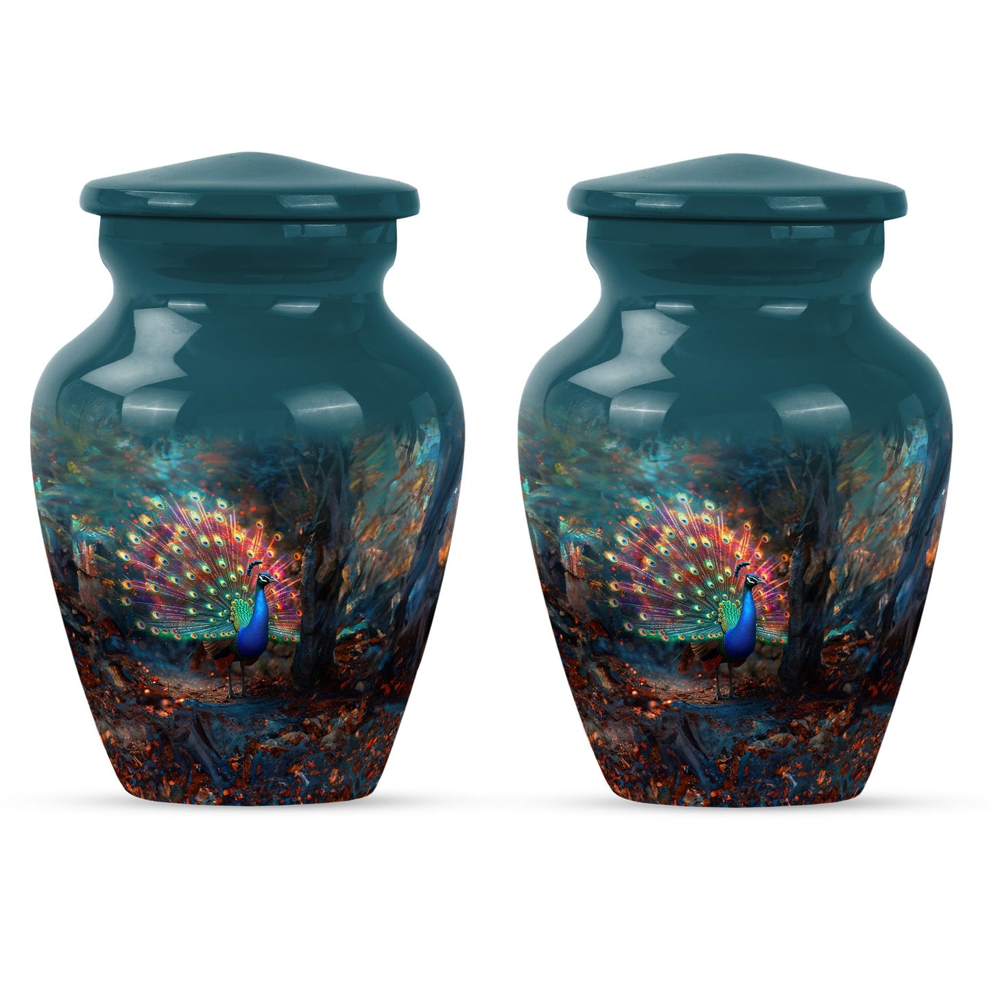 Peacock Theme 3 Inch Keepsake Pack of 2
