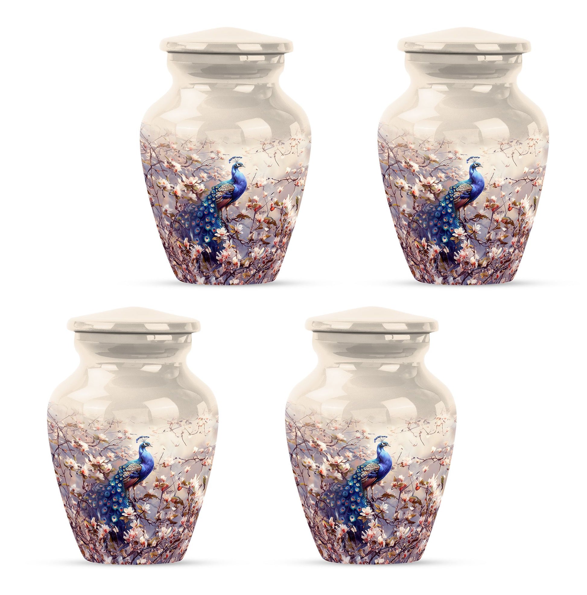 Peacock Theme 3 Inch Keepsake Pack of 4
