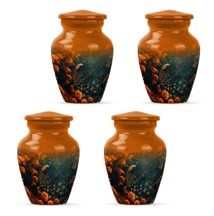 Peacock Theme 3 Inch Keepsake Pack of 4